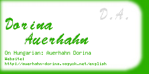 dorina auerhahn business card